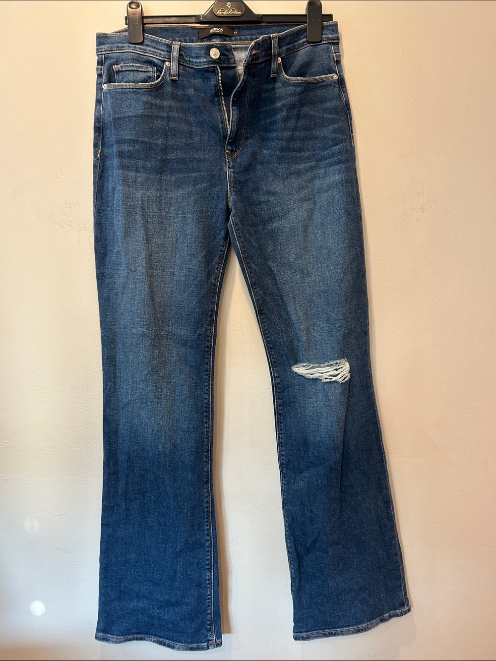 Hudson Jeans Medium Blue Distressed Flare